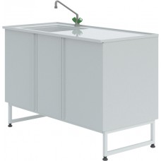 Мойка лабораторная химическая ЛК-1200 СМС-ПВ (1 раковина, 1 смеситель)