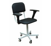 Стул винтовой на колесах с 3D подлокотниками